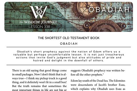 Obadiah Study Guide